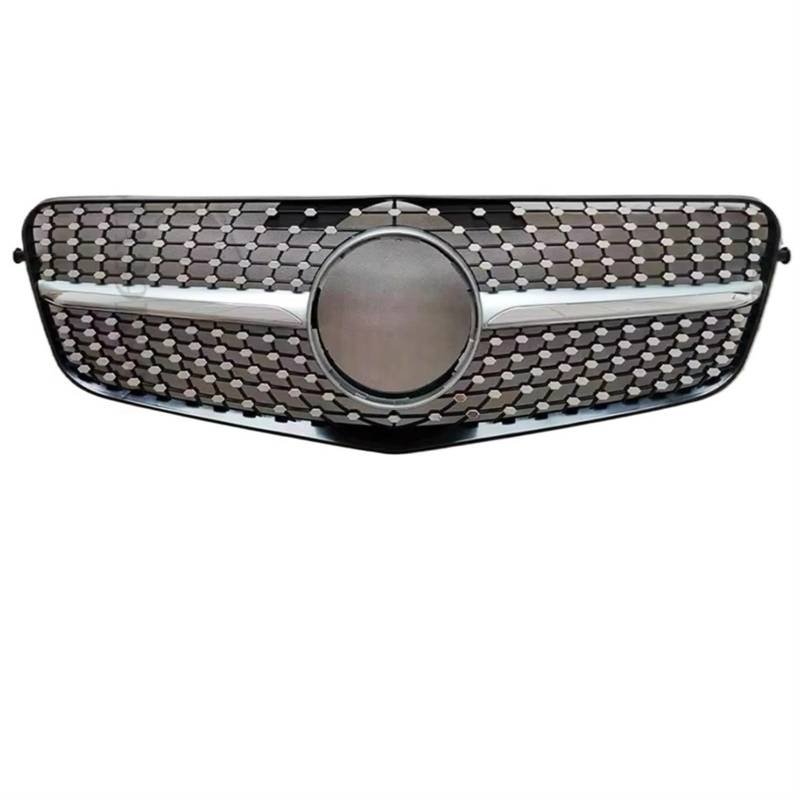 Auto Kühlergrill Vorderer Einlassgitter-Kühlergrill-Körpersatz GT-Diamant-Styling Für Benz E-Klasse W212 2009 2010 2011 2012 2013 2014 2015 Grill-Tuning-Zubehör Sport Kühlergrill(09-12 Diamond Silver) von NCTPICLC