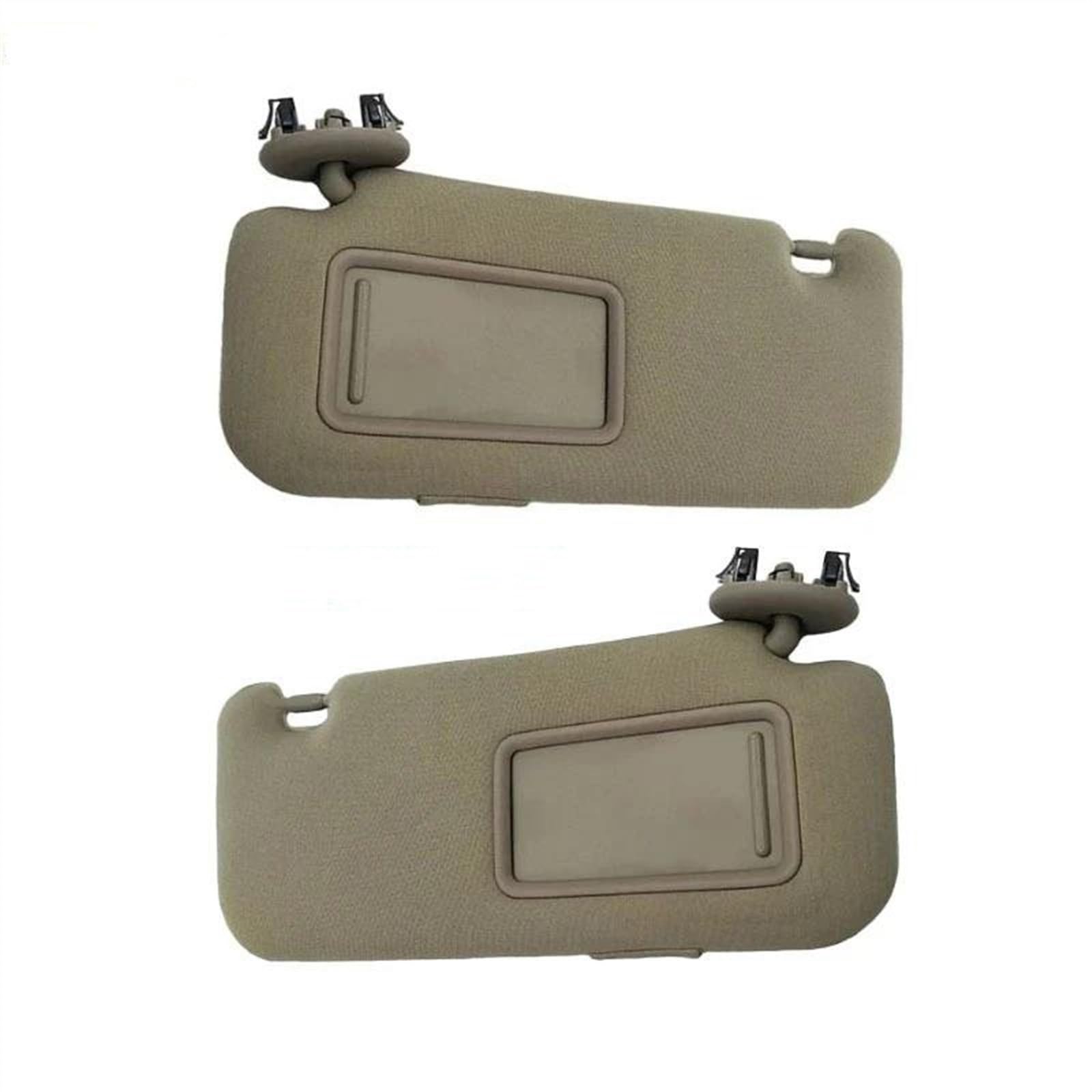 Auto Sonnenblende Für Toyota Für Corolla 2007 2008 2009 2010 2012 2013 Sonnenblende 74320-02711-E0 Mit Spiegel Innen Auto Zubehör Polarisierte Sonnenblende(Beige Left and Right) von NCTPICLC