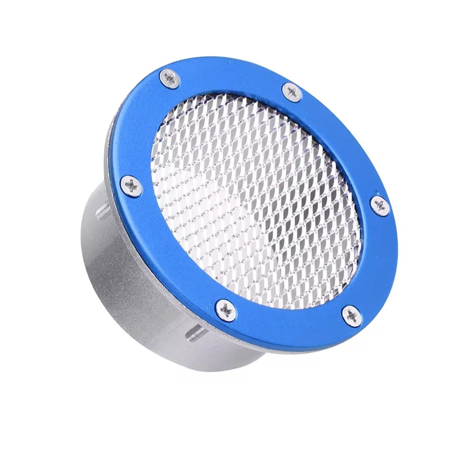 Luftansaugrohr Lufteinlass 3 "Universal Aluminium Legierung Lufteinlass Abdeckung Automobil Ansaugrohr Grille Vent Einlass Blasdüse Lufteinlass Auto Zubehör Lufteinlassschlauch(3inch Blue) von NCTPICLC