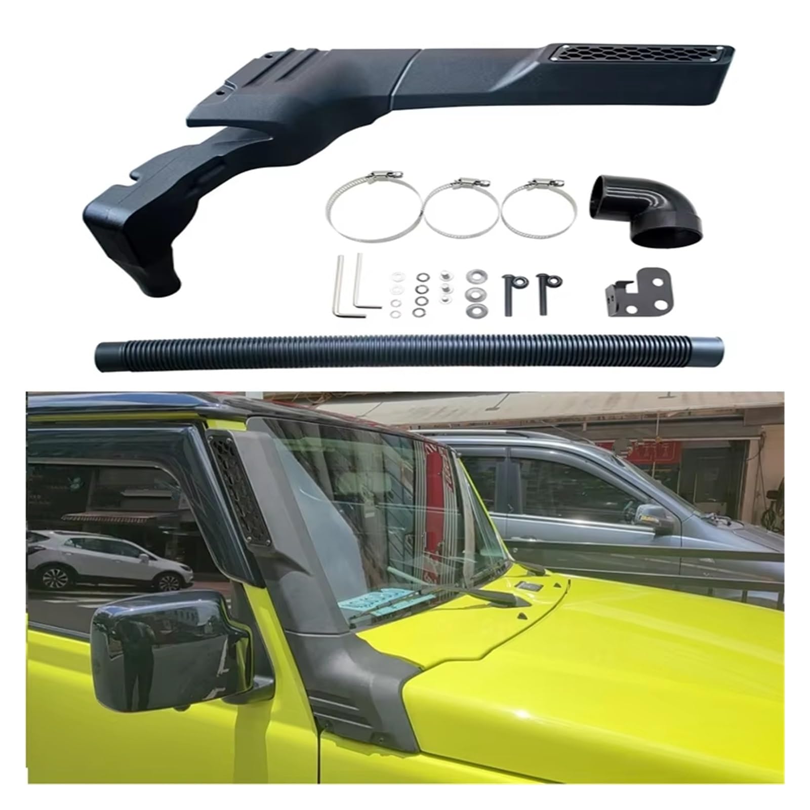 Luftansaugrohr Lufteinlass Air Intake Wader Atmen Schlauch Rohr Auto Teile Für Suzuki Für Jimny 2019 2020 2021 2022 2023 2024 2025 Schnorchel Luftstrom Auto Zubehör Lufteinlassschlauch von NCTPICLC