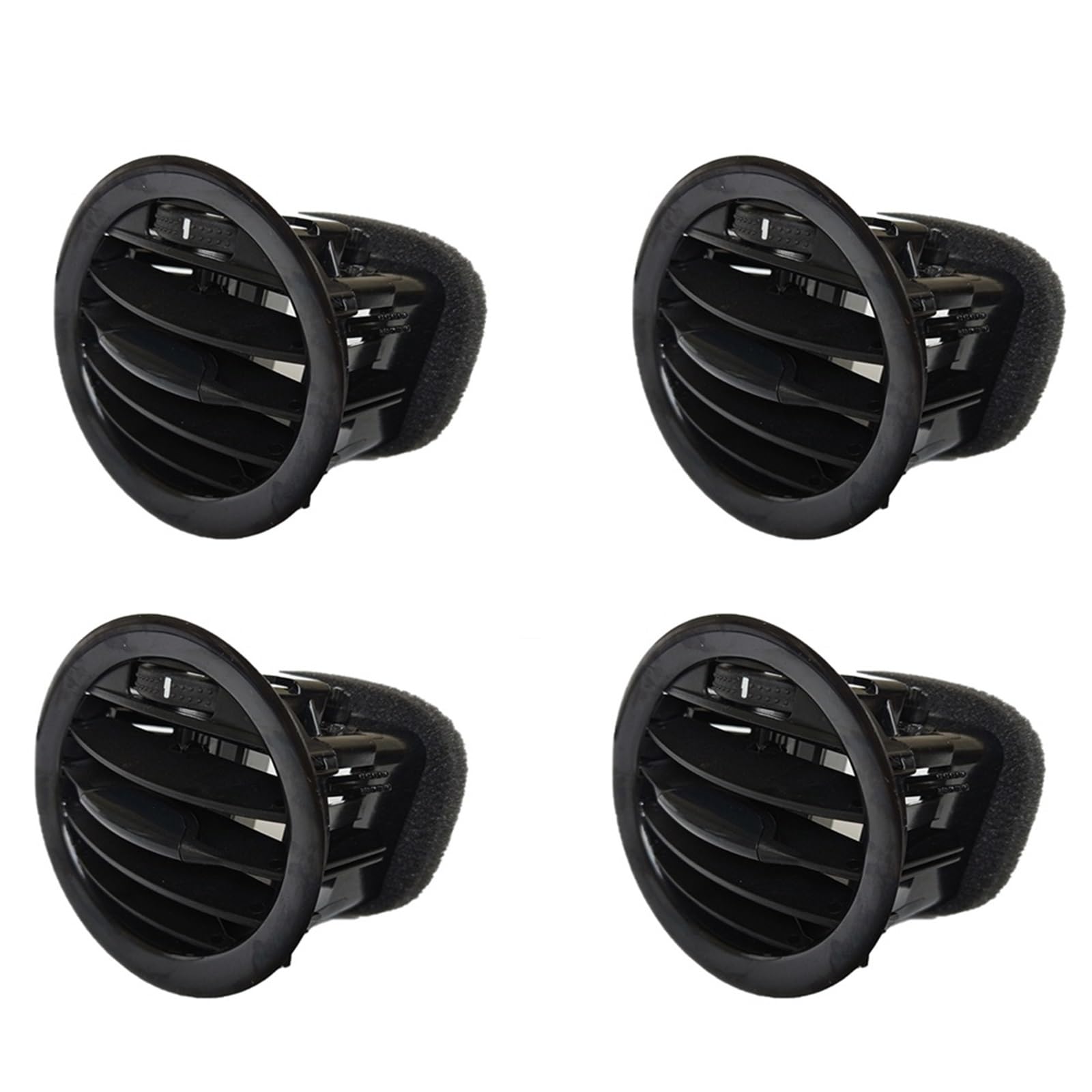 Luftansaugrohr Lufteinlass Für Opel Für Corsa D Adam 2201099 13417363 Schwarz Chrom Dashboard Air Klimaanlage Outlet Auto Innen Air Vent Grille Lufteinlassschlauch(4piece Black) von NCTPICLC