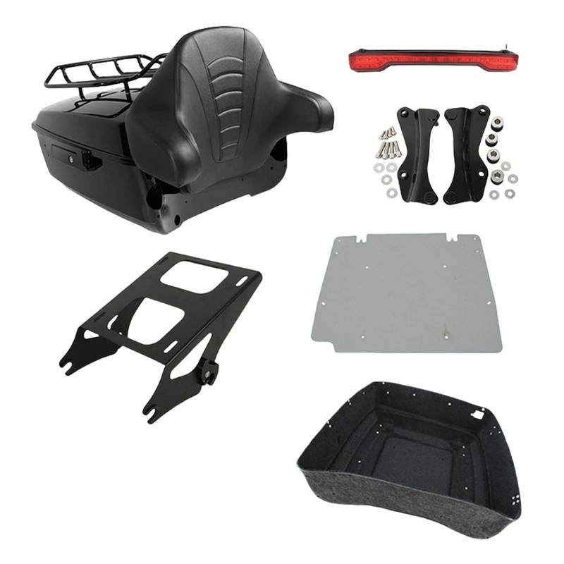 Motorrad Gepäckträger Motorrad King Pack Stamm Gepäckträger Platte Für Tour Für Pak Für Touring Für Road Für King Für Electra Für Glide Für Road Für Glide 2014-2024 Motorrad Gepäckträger Hinten(H Red von NCTPICLC