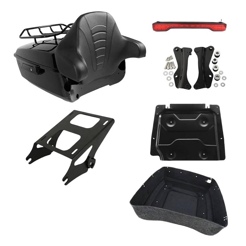 Motorrad Gepäckträger Motorrad King Pack Stamm Gepäckträger Platte Für Tour Für Pak Für Touring Für Road Für King Für Electra Für Glide Für Road Für Glide 2014-2024 Motorrad Gepäckträger Hinten(L Red von NCTPICLC