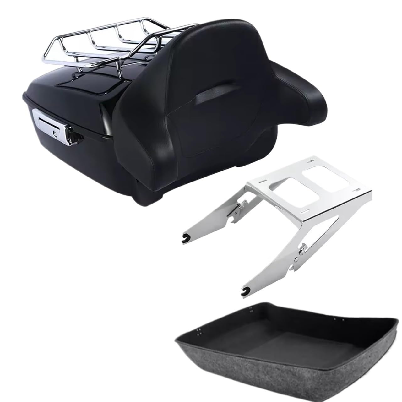 Motorrad Gepäckträger Motorrad King Pack Stamm Pad Top Mount Rack Platte Für Tour Für Pak Für Sport Für Glide Für FLSB 2018 2019 2020 2021 2022 2023 2024 Motorrad Gepäckträger Hinten(Without Base Plat von NCTPICLC