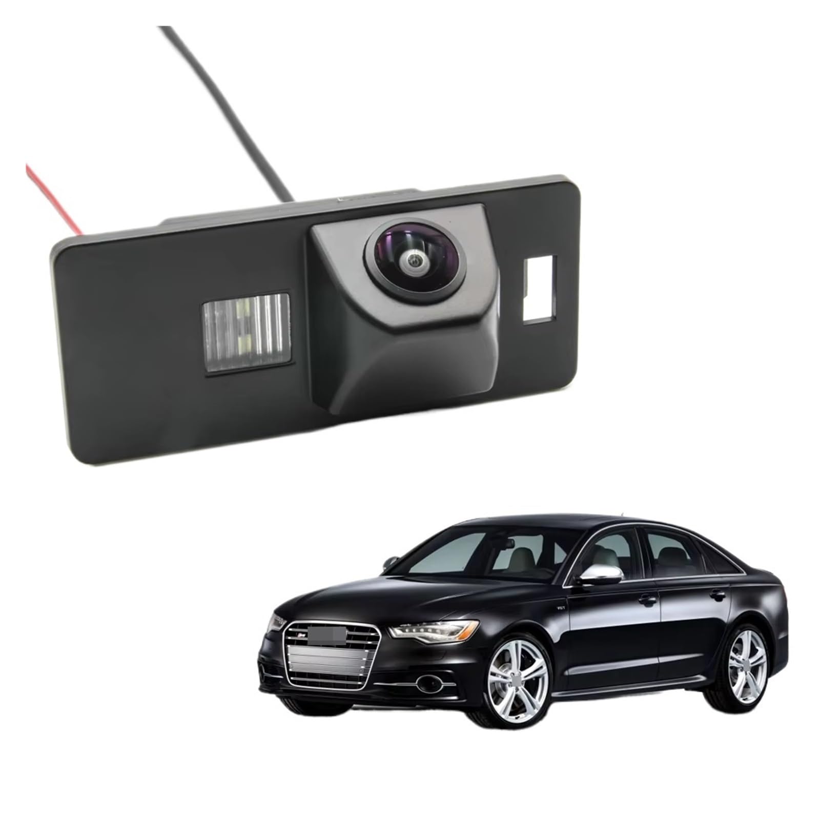 Rückfahrkamera CCD HD AHD Fisheye Rückfahrkamera Auto-Backup-Parkmonitor Für A4(B8) 2007 2008 2009 2010 2011 2012 2013 2014 2015 2016 Auto Rückfahrkamera(B150 CVBS 680x480) von NCTPICLC