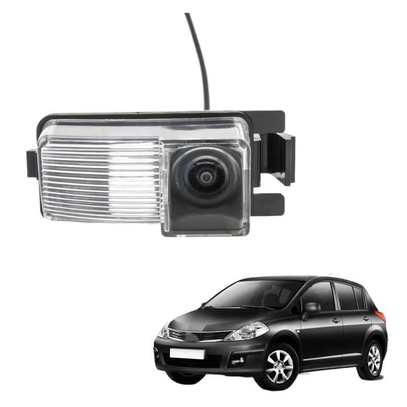 Rückfahrkamera Für Nissan Für Tiida Für Versa Für Latio Fließheck C11 2004-2012 Auto Backup Parkplatz Zubehör HD 1280 * 720 Fisheye Rückansicht Kamera Auto Rückfahrkamera(Cam 4.3 LCD Wireles) von NCTPICLC