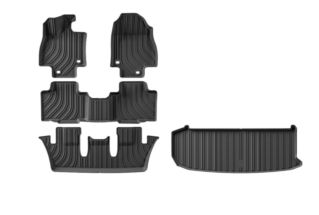 Volle Umgeben Kofferraummatte Für Grand Für Highlander 2024 Auto-Fußmatten Cargo-Liner Auto-Bodeneinlagen Und Kofferraummatten Für Linkslenker von NCVCB