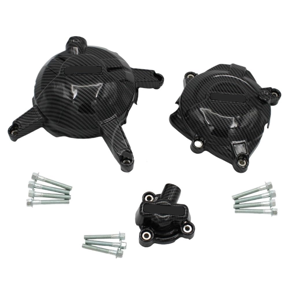 NCXKZLH Motorrad Motor KurbelgehäUse Abdeckung Für YA&MAHA MT-03 2016-2022 YZF-R125 2014 YZF-R3 2015-2022 Motorrad Zubehör Motor Schutz Abdeckung Carbon Faser von NCXKZLH