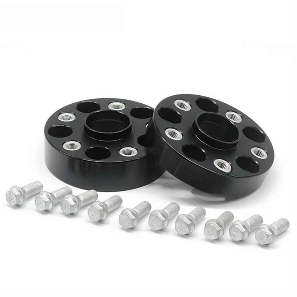 Spürverbreiterungsatz Spacers 2 Stück 25/25/30/35/40/45/50 mm PCD 5 x 112 CB 66,5 mm Spurverbreiterung Adapter passend für Auto für Q5 für 8R für A6 für C6 für A6 für Avant von NCXKZLH