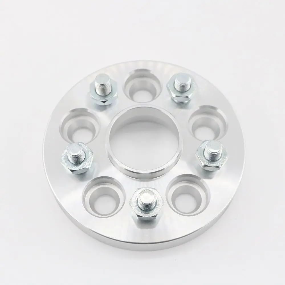 Spürverbreiterungsatz Spacers 2 Stücke Spurverbreiterungen Adapter Aluminium PCD 5x108 (5x4,25 ") CB 63,4 Dicke 38mm / 44mm Bolzen 12x1,5 Autofelgen Zubehör von NCXKZLH