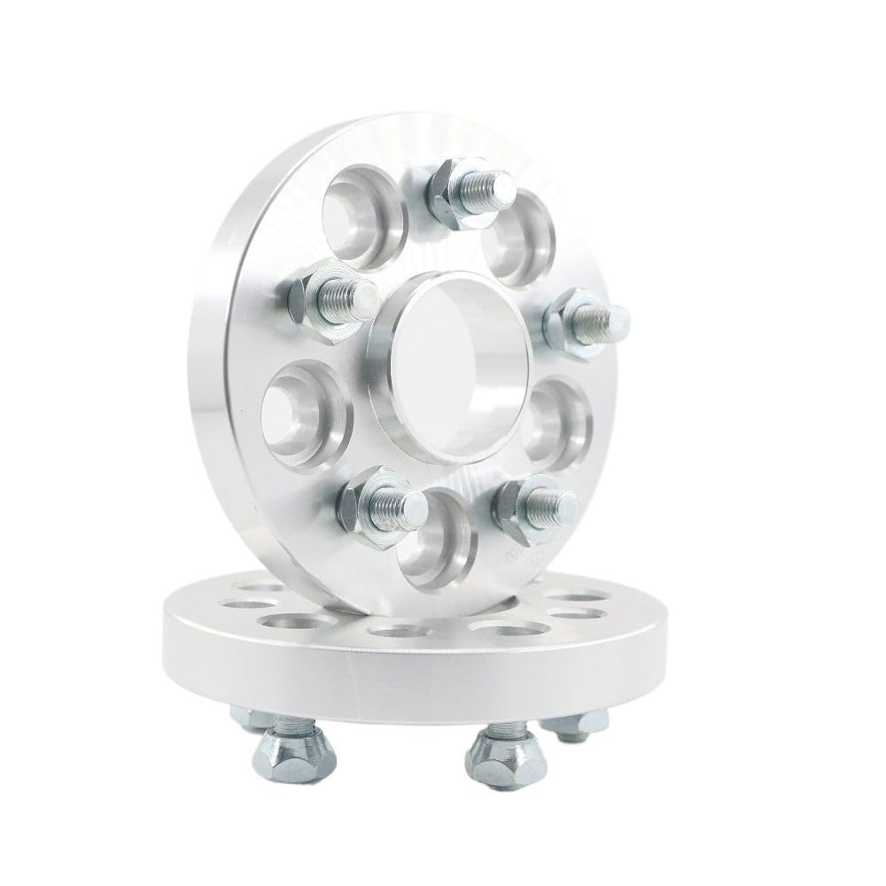 Spürverbreiterungsatz Spacers 2 stücke Spurverbreiterungen Adapter PCD 5x100 zu 5x112 CB 57,1 zu 66,6 Dicke 20mm / 25mm Bolzen 12x1,5 Auto Felgen Zubehör von NCXKZLH