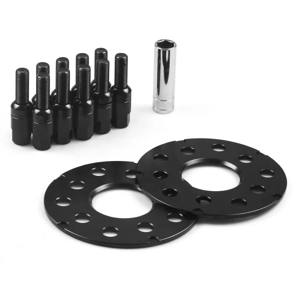 Spürverbreiterungsatz Spacers 5MM 8MM Auto Rad Spacer Adapter PCD 5x100 5x112 CB 57,1 MM und BALL BOLZEN M14 * 1,5 von NCXKZLH