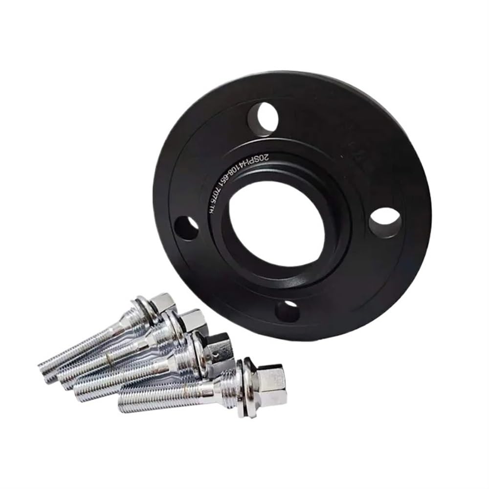 Spürverbreiterungsatz Spacers Spurverbreiterungen Anzug 15mm 20mm Kit 4x108 CB: 65,1 für Peugeot 206 106 307 308 2008 3008 408 406 Separadores von NCXKZLH