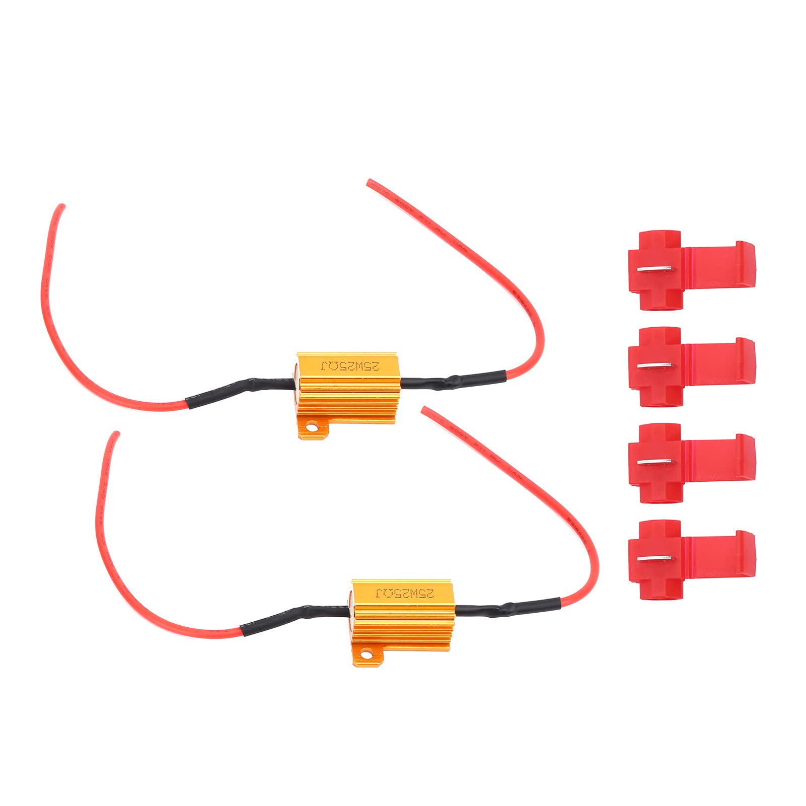 NDNCZDHC 2 Stück 25 W LED-Decoder 25 Ω Lastwiderstand Warnblinker ErrorFree Canceller für Autoscheinwerfer DRL von NDNCZDHC