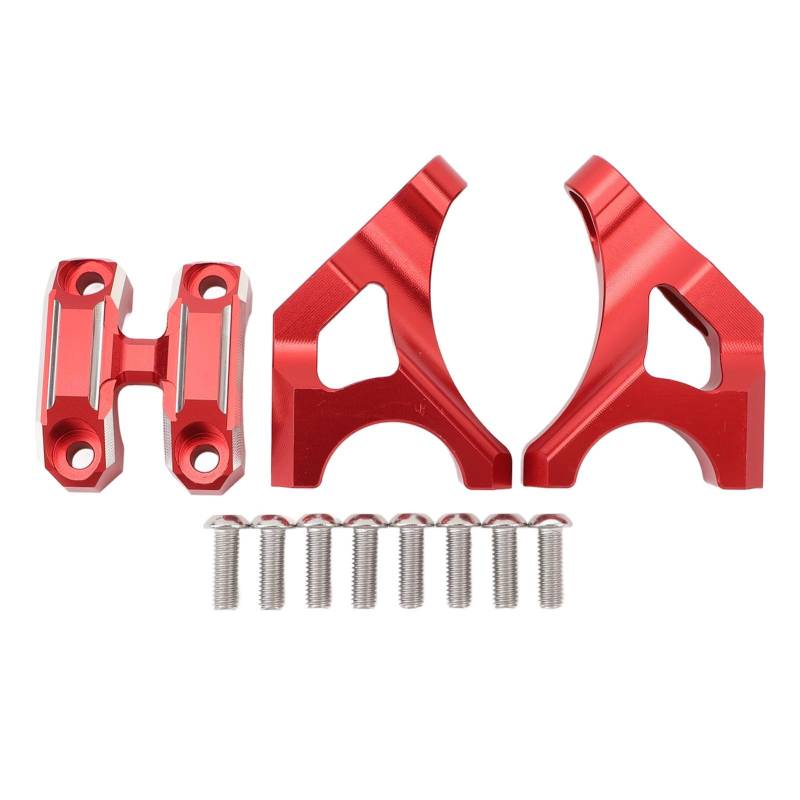 NDNCZDHC 3Pcs Motorcycle Handldbar Riser Mount Bracket Stylish Look Handldbar Riser Bracket Replacement for Sur ‑ Ron Light Bee X S (Red) von NDNCZDHC