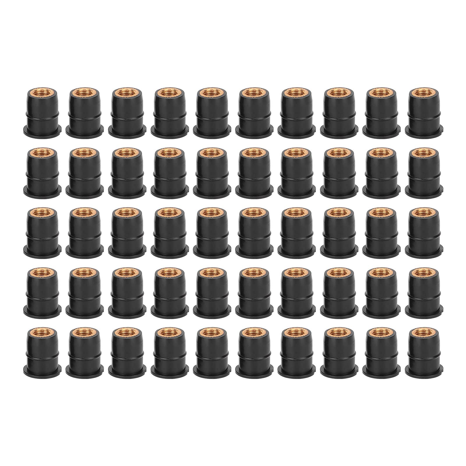 NDNCZDHC 50PCS Well Nut Rubber M6x0.8mm Modifikation für Motorräder ATVs Windschutzscheiben Karosserie von NDNCZDHC