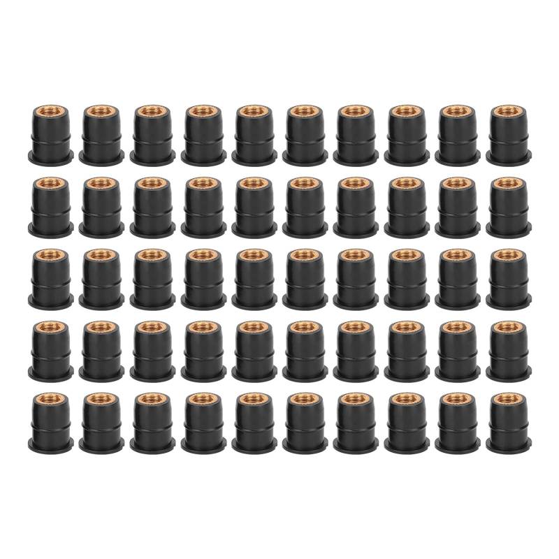 NDNCZDHC 50PCS Well Nut Rubber M6x0.8mm Modifikation für Motorräder ATVs Windschutzscheiben Karosserie von NDNCZDHC