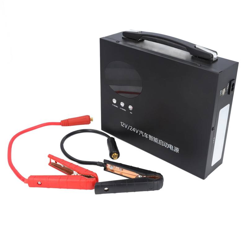 NDNCZDHC Autobatterieladegerät, 12V 24V Autobatterie-Starthilfe-Netzteil 4200Ah Auto-Notladegerät mit Krokodilklemmen, 210-230V-Eingang von NDNCZDHC