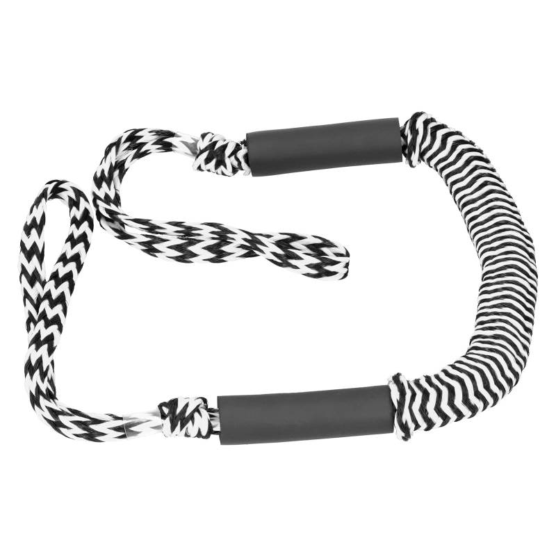 NDNCZDHC Dockleinen für Boote, dehnbares Bootsseil, 4 Fuß Festmacher-Bungee-Bootsanlegeleine für Skiponton-Kajakzubehör, 1000-kg-Lager (Black and White Ripples) von NDNCZDHC