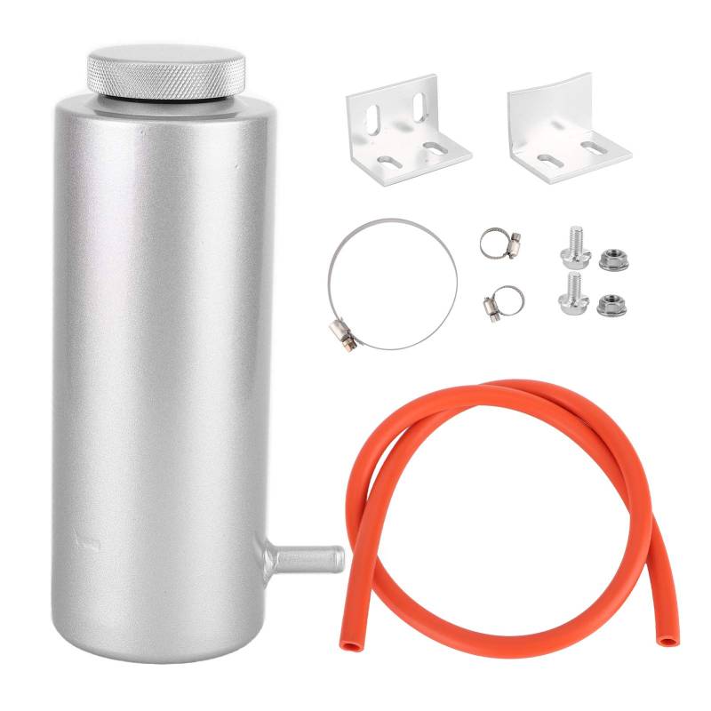 NDNCZDHC Radiator Coolant Aluminum Catch Tank 80ml Overflow Reservoir Automobile Universal (Silver) von NDNCZDHC