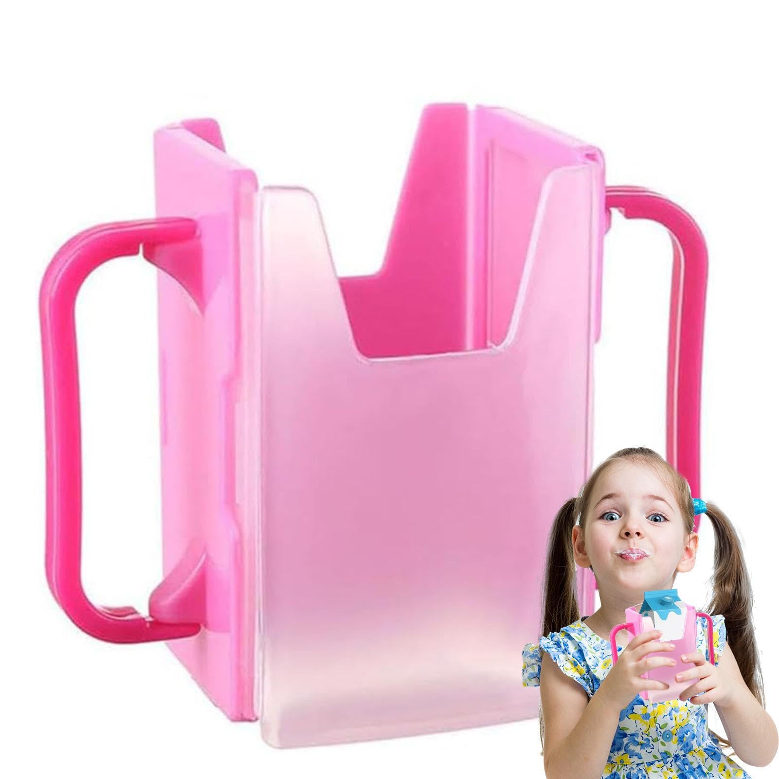 Kleinkind-Becherhalter – Kleinkind-Milchhalter aus Karton – Quetschsicherer Beutelhalter, verstellbarer und tragbarer Saftbeutelhalter für Kinder und Kleinkinder von NEECS