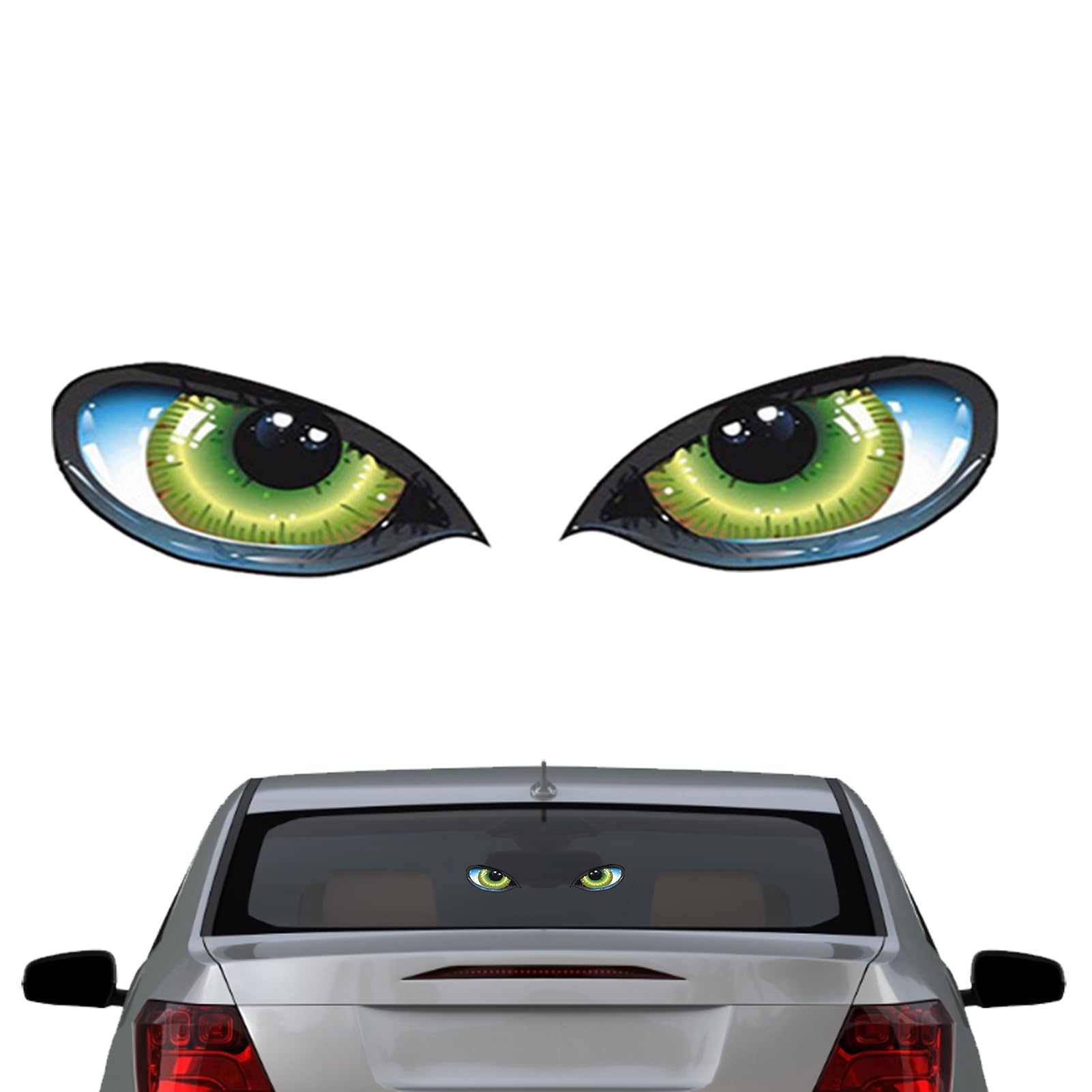 Reflektierende Augen Autoaufkleber | 3D Lustiger Peeking Eye Auto-Aufkleber, lustige Auto-Aufkleber, Auto-Aufkleber für Auto, Fenster, Wand von NEECS