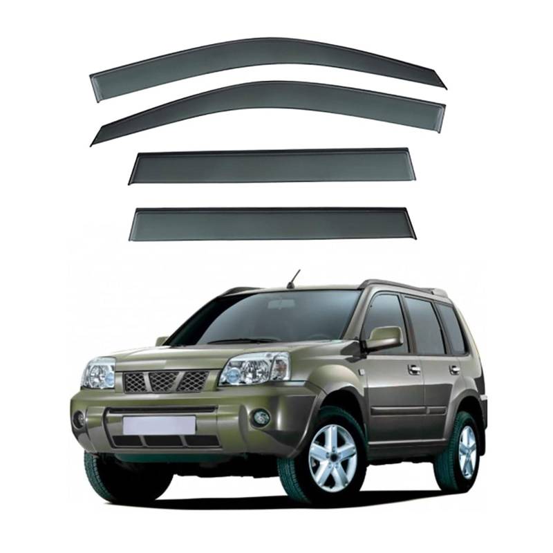 4 Stück Windabweiser Auto Regenabweiser Regenschutz für Nissan X-Trail MK1-T30 2000-2006, Windabweiser Autofenster Seitenscheiben Vorn und Hinten Zubehör von NEFLUM