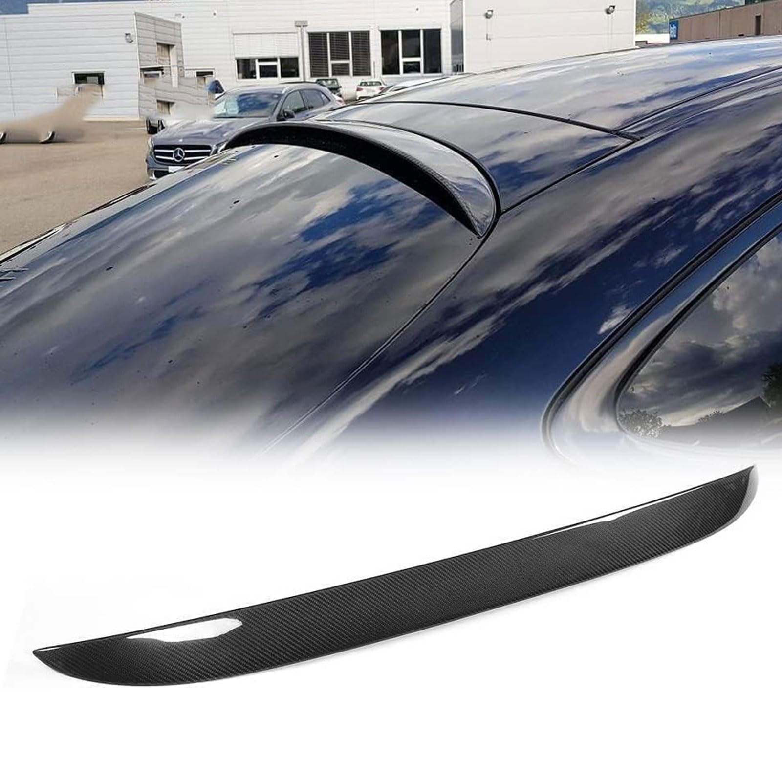 Auto Dachspoiler für Mercedes Benz GLC SUV Coupe GLC 43 2016 2017, Auto Heckflügel Zubehör Heckflügel Spoiler Kofferraumlippe Spoiler Dachspoiler von NEFLUM