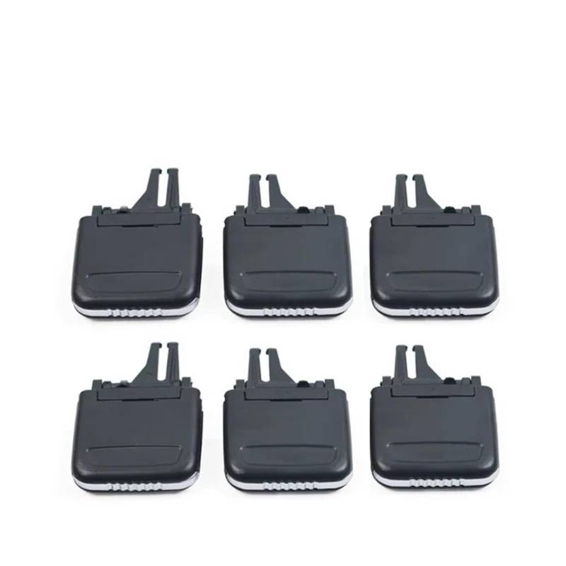 NEGRO 1/2/4/6PCS AC Vent Grille Slider Outlet Tab Clip, fit for Porsche, Cayenne 2010-2017 Reparatur Kit Auto Vorne Hinten Entlüftung Zentrale Auto-Klimaanlagengitter(6PCS) von NEGRO