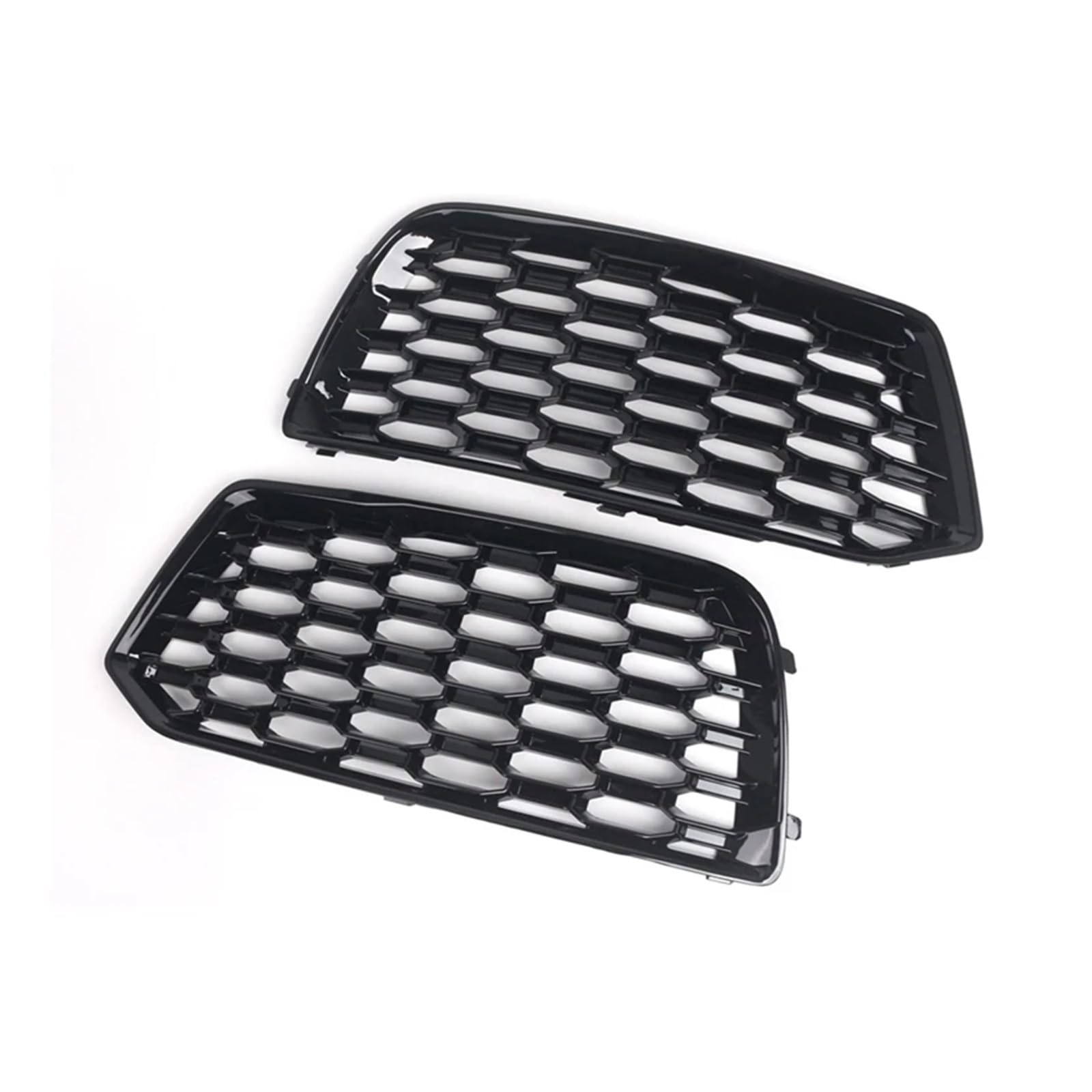 NEGRO 1 Paar Auto-Frontstoßstangen-Untergrill, passend for Q5, 2018–2020, 80A807679D 80A807680D Grill, Nebelscheinwerfer-Rahmen-Lünetteneinsatz Frontstoßstangengitter von NEGRO