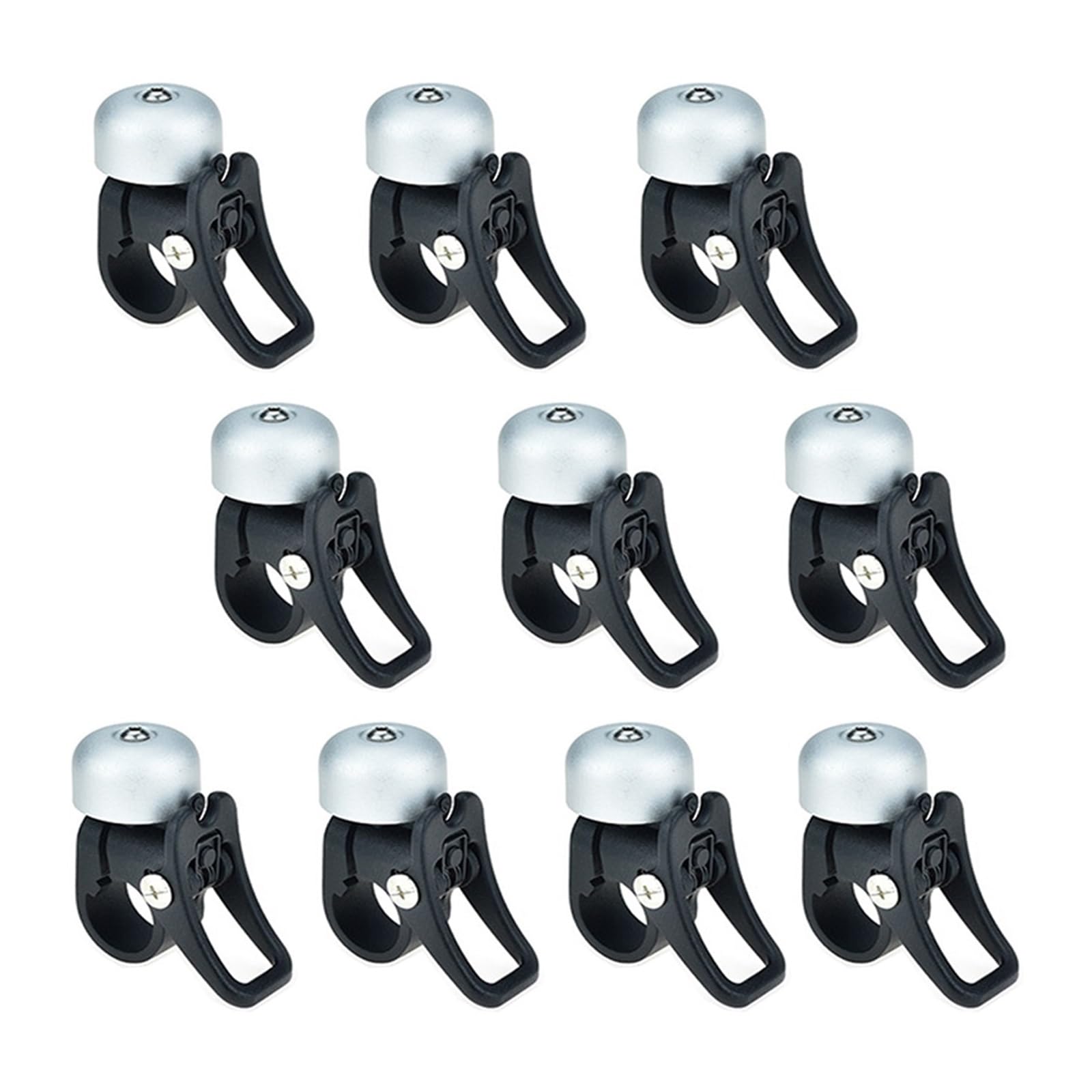 NEGRO 10PCS Warnglocke for Elektroroller, passend for Xiaomi, Mijia M365 1s Pro, Universal-Hornring, Fahrradteil, Sicherheitsglocke, Zubehör Soundgerät für Elektroroller(10pc (sliver)) von NEGRO