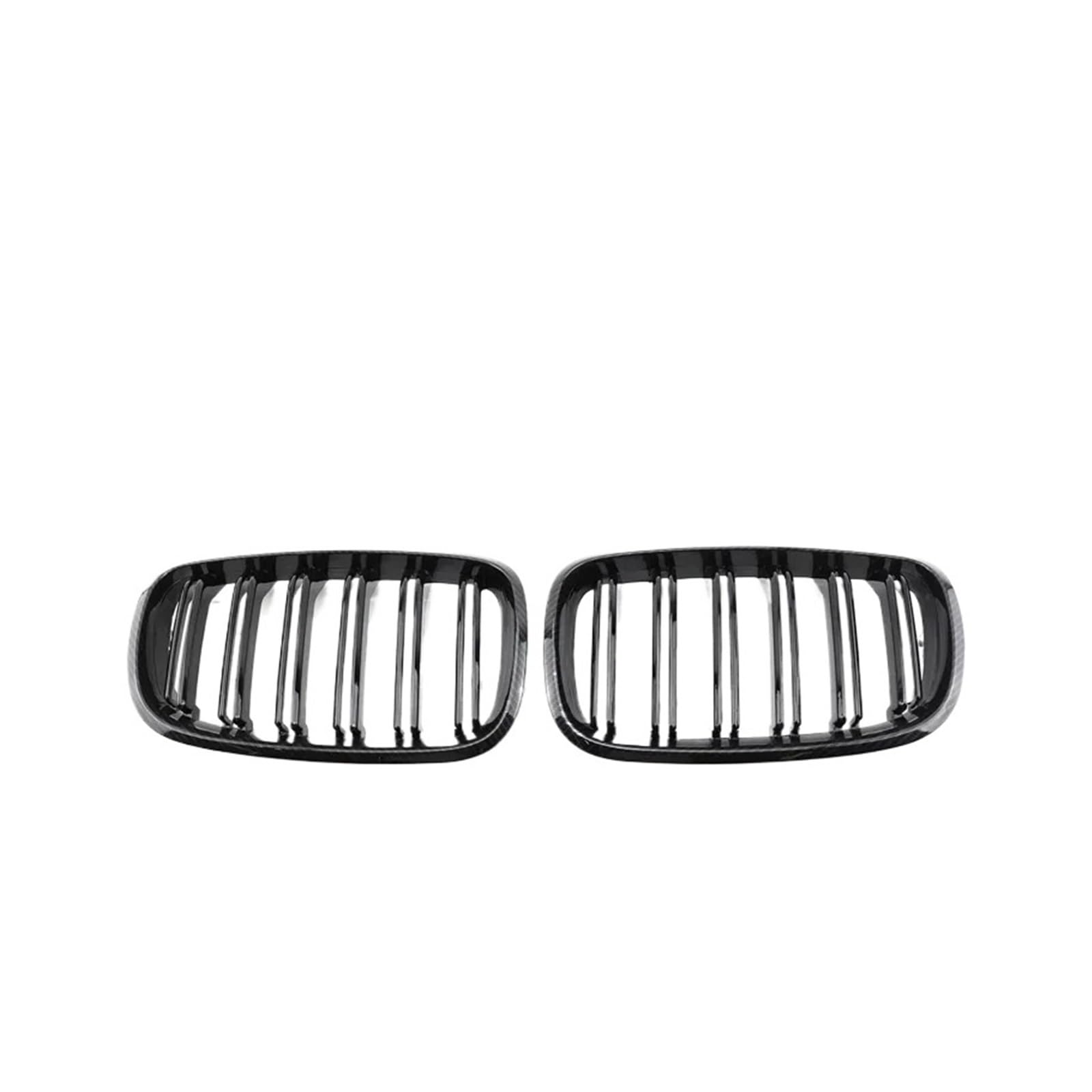 NEGRO 2-teiliger Auto-Frontgrill, passend for X5 E70 2006–2013, Stoßstangen-Frontgitter, Autozubehör Frontstoßstangengitter(Dual Carbon Style) von NEGRO