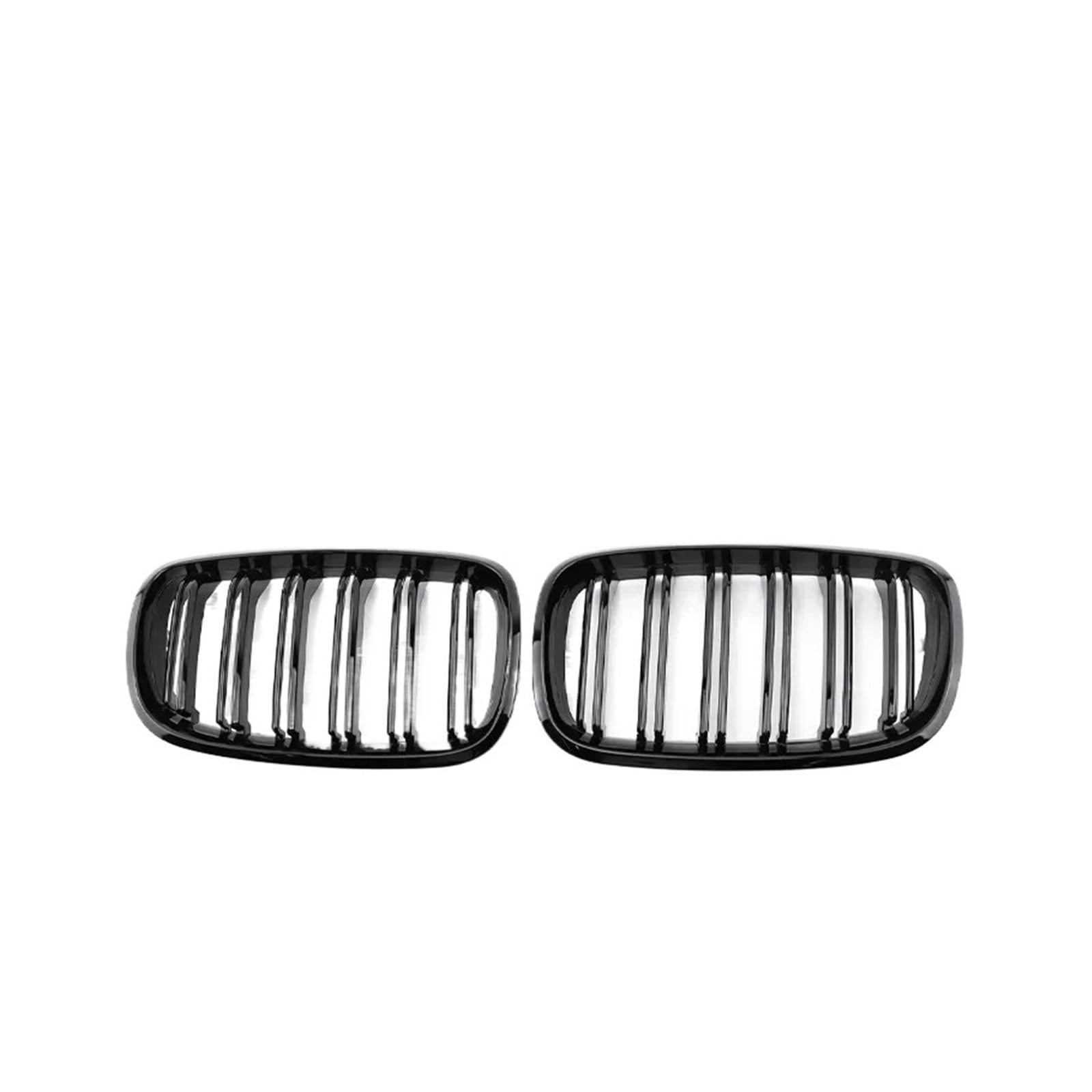 NEGRO 2-teiliger Auto-Frontgrill, passend for X5 E70 2006–2013, Stoßstangen-Frontgitter, Autozubehör Frontstoßstangengitter(Dual Gloss Black) von NEGRO