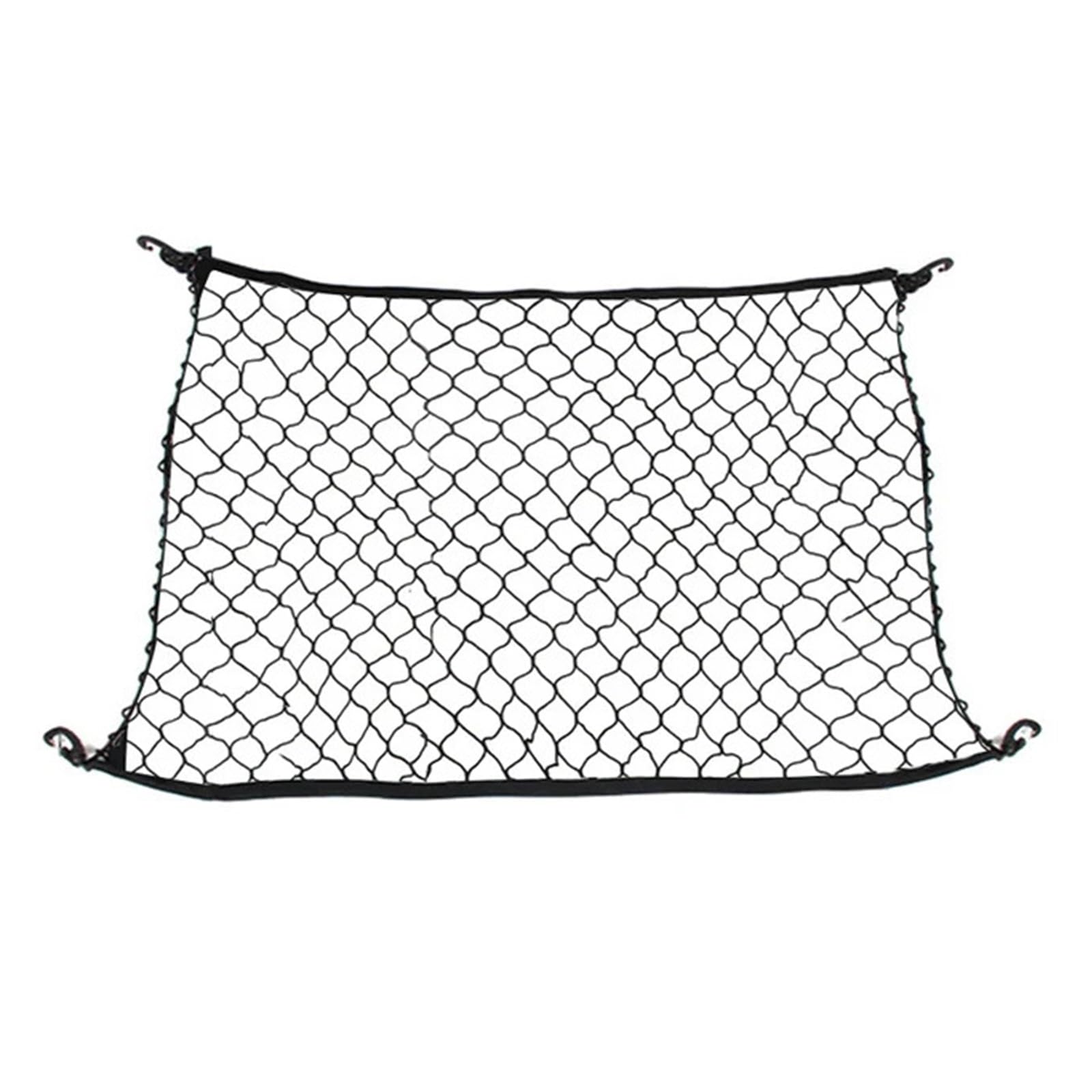 NEGRO 4 Haken 70 x 70 cm Kofferraumnetz, passend for MG, HS MGHS EHS 2023–2018, starkes Nylon-Cargo-Mesh-Netz, Gepäck, elastisches Autozubehör Stauraum aus Netzgewebe im Kofferraum von NEGRO