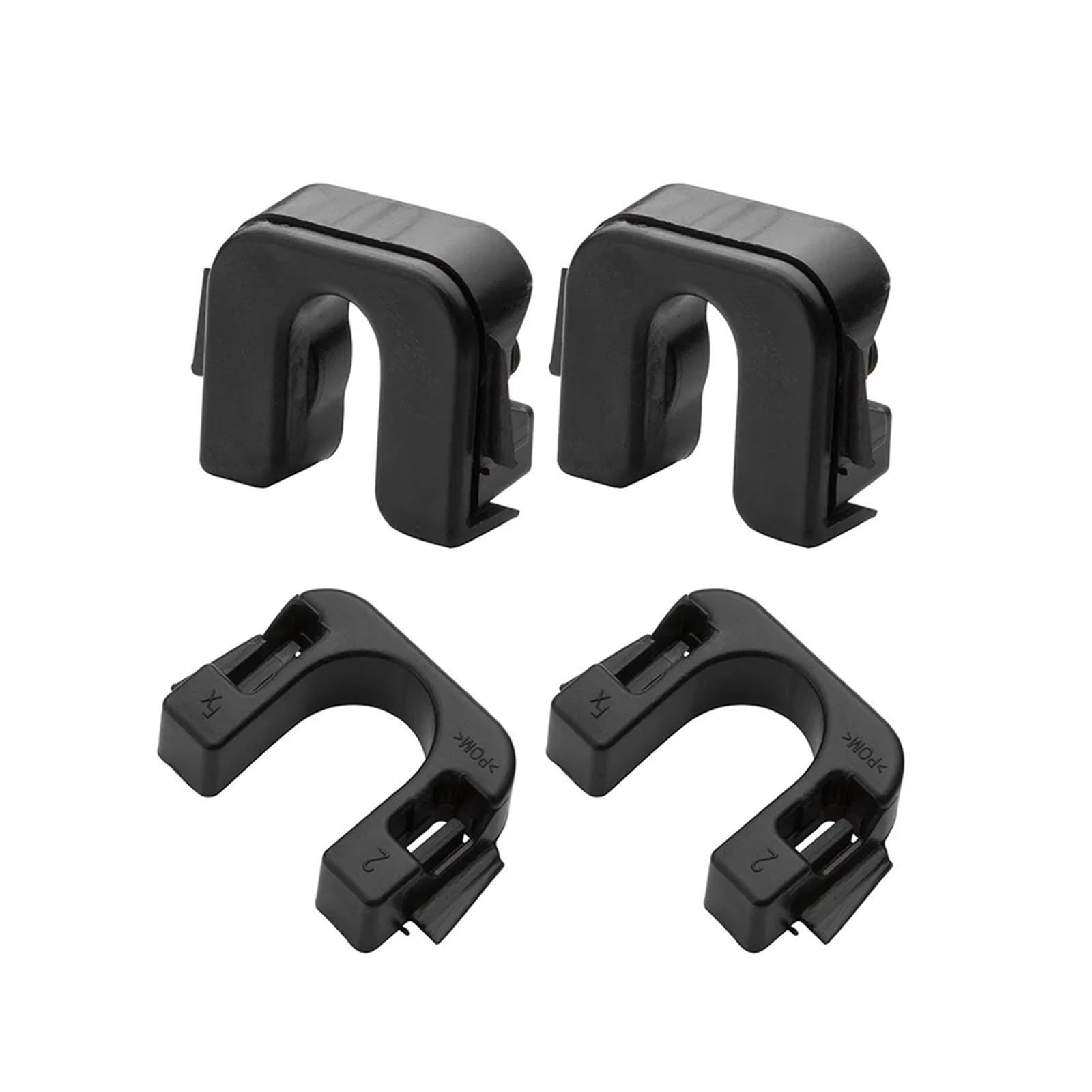 NEGRO 4 PCS Hinten Paket Regal Clip Fit for Ford Fiesta MK7 MK8 Focus Mondeo 1539663 8A61-46698-AA 8A6146698AA 015532109E Pivot Scharnier Feste Clips für den Riemen der hinteren Hutablage von NEGRO