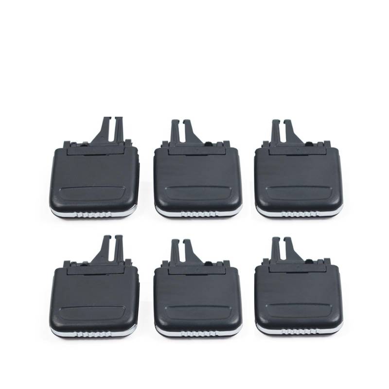 NEGRO AC Vent Grille Slider Outlet Tab Clip, passend for Porsche, Cayenne 2010–2016, Reparatursatz, Auto vorne und hinten, zentrale Entlüftung Auto-Klimaanlagengitter(6PCS) von NEGRO