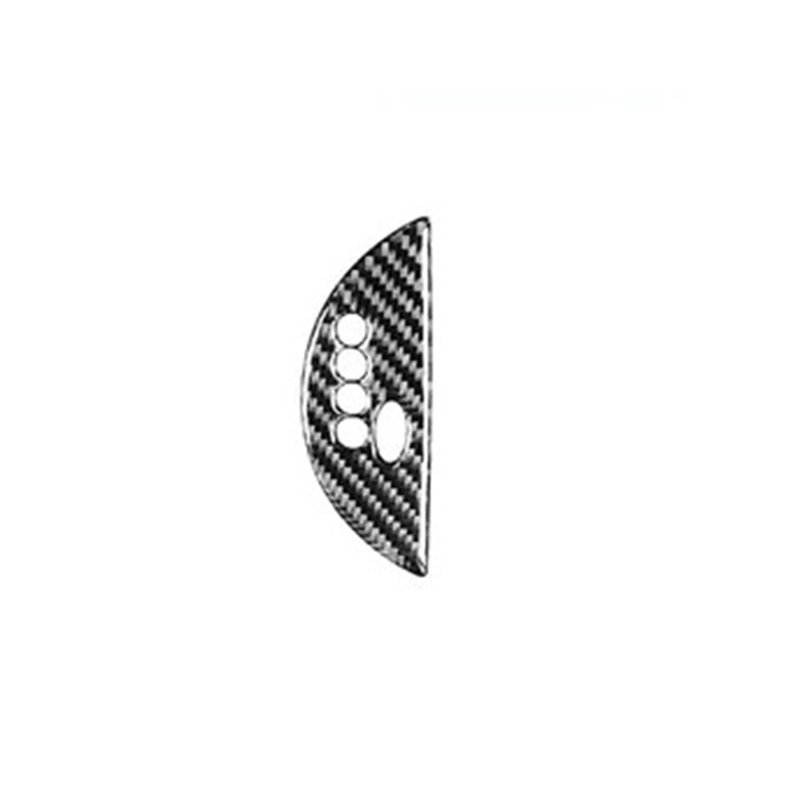 NEGRO Aufkleber for Auto-Gangschalttafel-Abdeckung, passend for Mini, Cooper 2002–2004, Kohlefaser, automatisches Innenzubehör, dekorativ Radiorahmen für das Armaturenbrett des Fahrzeugs(BLACK) von NEGRO