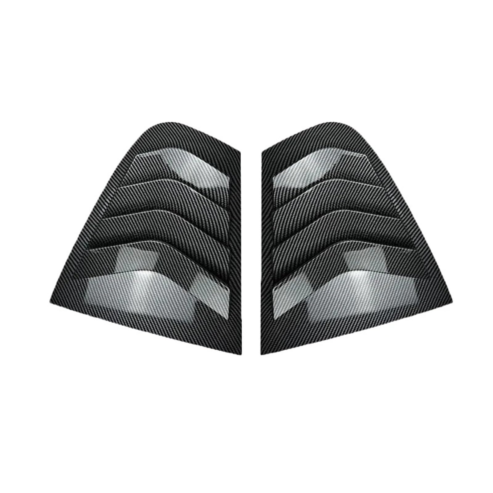 NEGRO Aufkleber for die Zierleiste der seitlichen Fensterjalousieabdeckung, passend for BMW 3er Limousine F30 318i 320i 325i, 2013-2019, Heckklappen-Entlüftungsschaufel aus ABS-Carbon Auto-Lamellenabd von NEGRO