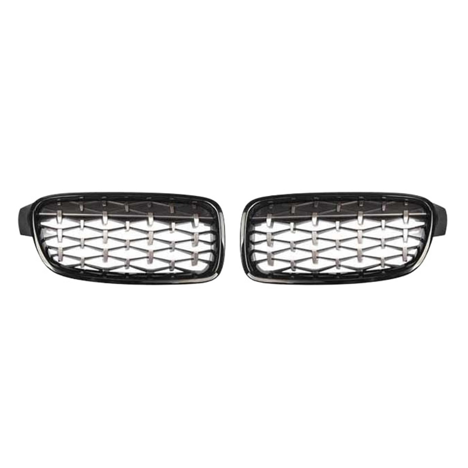 NEGRO Auto-Frontgrills, passend for 3er F30 F31 F35 320i 320d 325i 2012–2017 Sport Grill Star Frontstoßstangengitter(Blacksilver) von NEGRO