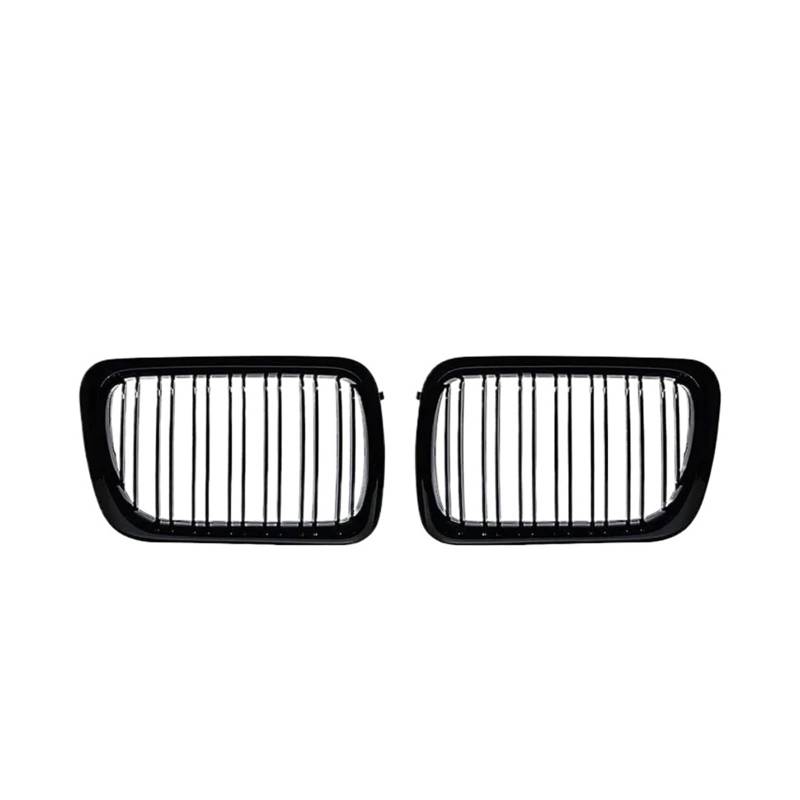 NEGRO Auto-Frontstoßstangengitter, passend for 3er-Serie, E36 1997–1999, Auto-Frontgrill, Renngitter Frontstoßstangengitter(Dual Gloss Black) von NEGRO