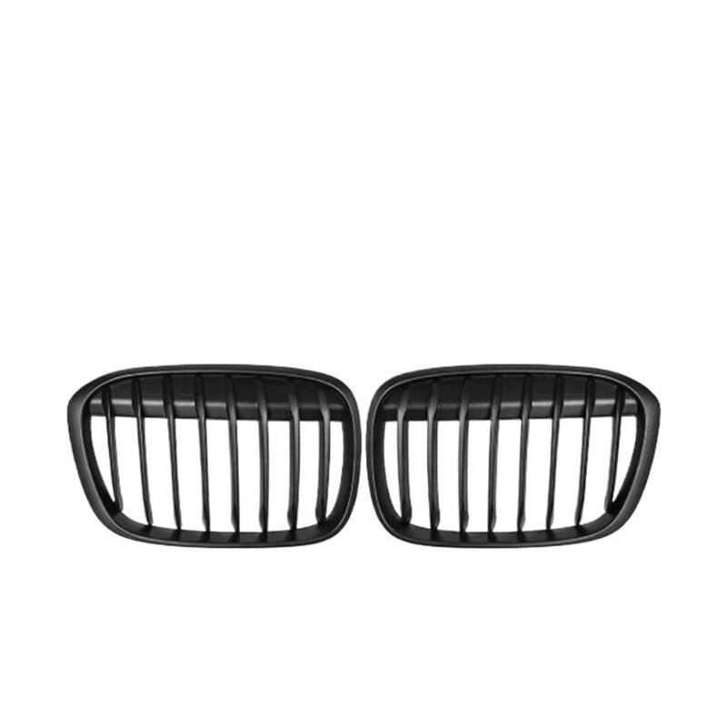 NEGRO Auto-Frontstoßstangengitter, passend for X1 F48 F49 2016–2020, XDrive Racing Grills, M-Style-Zubehör Frontstoßstangengitter(Single Matte Black) von NEGRO