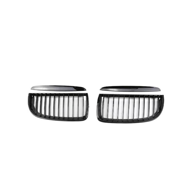 NEGRO Auto-Frontstoßstangengrill, passend for 3er-Serie E90 2005–2008, Autozubehör, Motorhaube, Kindey, Einzellamellen- und Doppellamellengrill Frontstoßstangengitter(Gloss Black I) von NEGRO