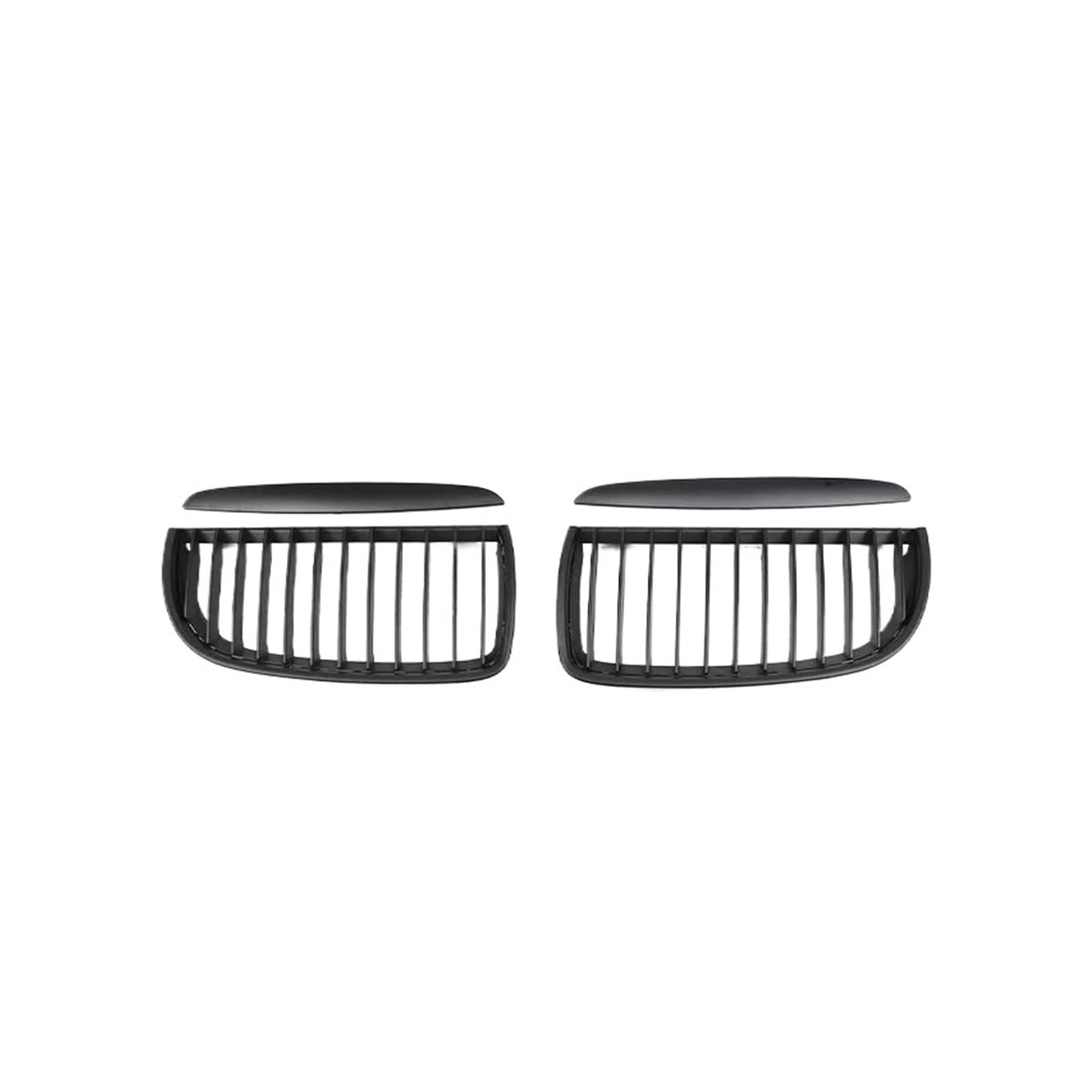 NEGRO Auto-Frontstoßstangengrill, passend for 3er-Serie E90 2005–2008, Autozubehör, Motorhaube, Kindey, Einzellamellen- und Doppellamellengrill Frontstoßstangengitter(Matte Black I) von NEGRO