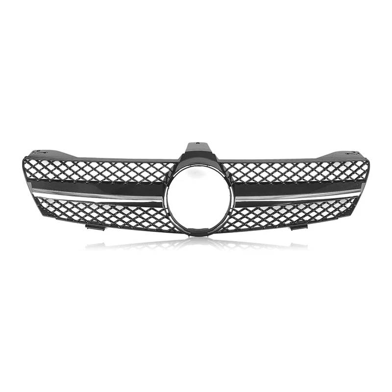 NEGRO Auto-Frontstoßstangengrill, passend for GLS-KLASSE, W219 2005–2007, Autozubehör, Racing, glänzend schwarzer Grill Frontstoßstangengitter von NEGRO