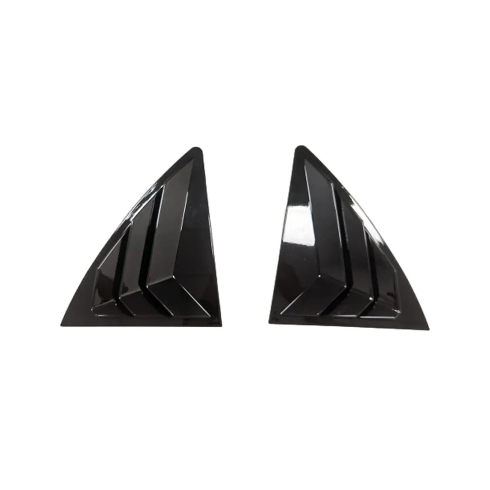 NEGRO Auto-Hecklamellen-Fensterverkleidungs-Zieraufkleber, passend for Toyota Corolla, 2007-2013, Seiten-Entlüftungshutze, ABS, Kohlefaser, Zubehör, Auto Auto-Lamellenabdeckung(Gloss Black) von NEGRO