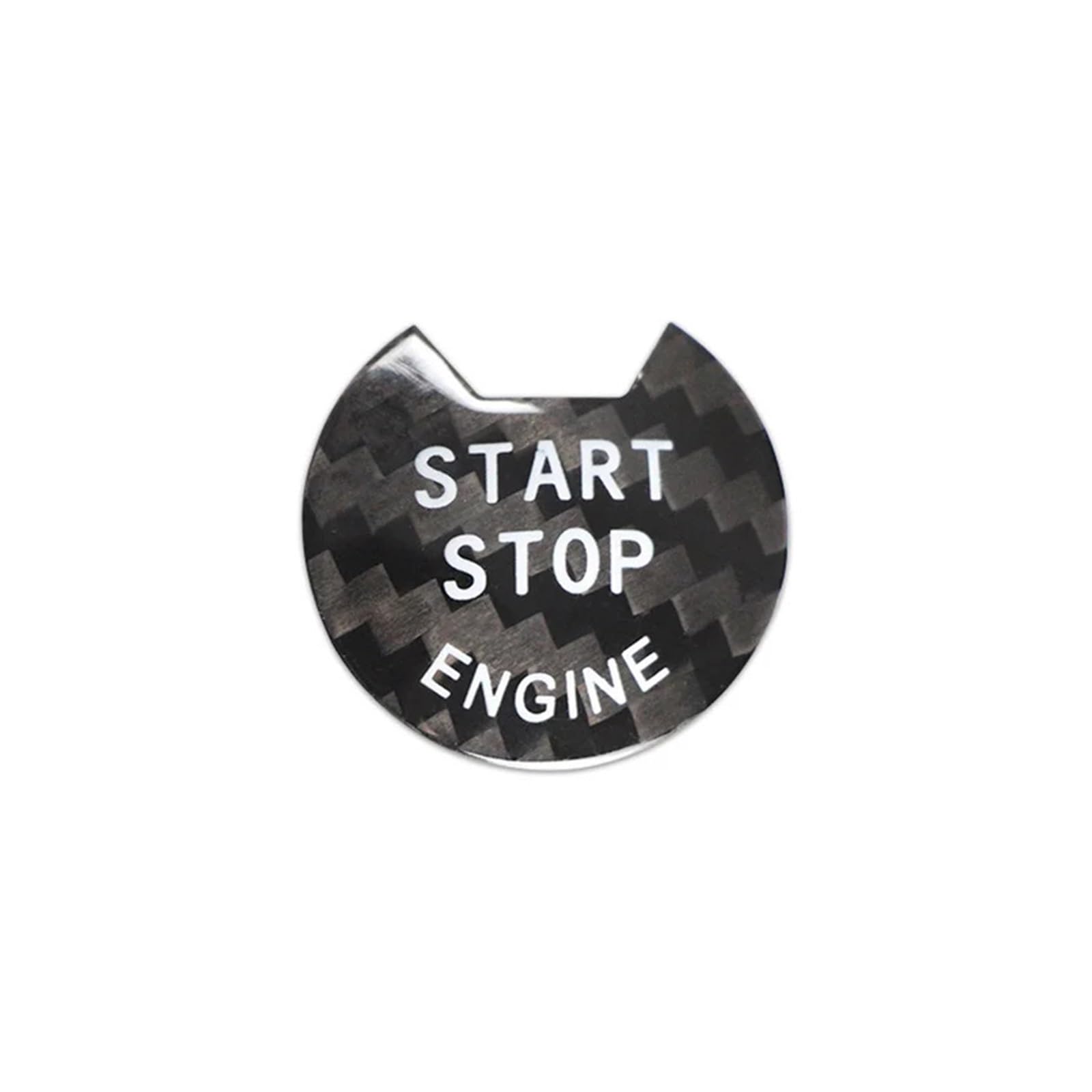 NEGRO Auto-Motor-Start-Stopp-Tastenabdeckung, passend for Nissan, Teana 2012–2018, Kohlefaser-Aufkleber Verkleidung der Motorsteuerknopfabdeckung(Black) von NEGRO