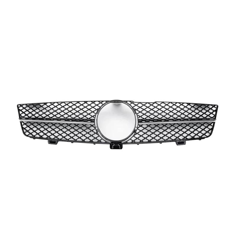 NEGRO Auto-Stoßstangen-Frontgrill, passend for GLS-KLASSE, W219 2008–2010, Autozubehör, Haubennetz, oberer silberner Mittelgrill Frontstoßstangengitter von NEGRO