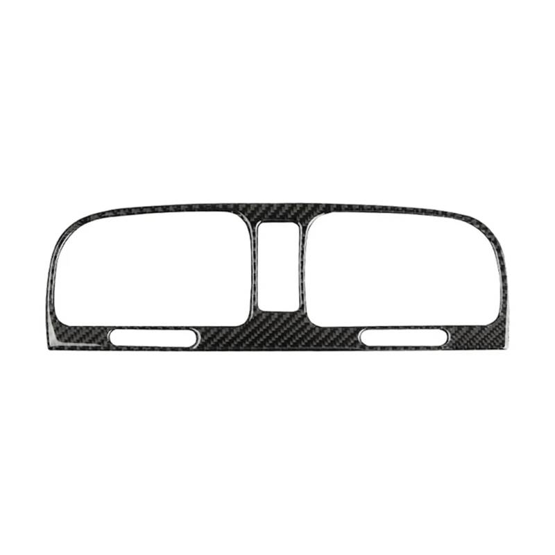 NEGRO Entlüftungsrahmen-Dekorationsaufkleber, passend for Volkswagen, passend for Golf, 6 Gti R MK6 2008–2012, Kohlefaser-Innenraum, mittleres Autozubehör Aufkleber für Lüftungsschlitzabdeckungen(Blac von NEGRO