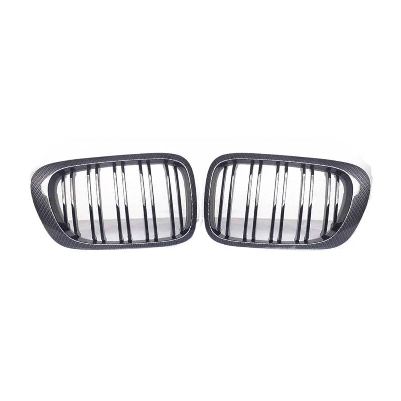 NEGRO Frontgrill, passend for 3er E46 M3 2000–2006, 323 I ist 325Ci, 328 I ist Ci 330Ci, 2-türige Gitter, Kohlefaserfarbe Frontstoßstangengitter von NEGRO