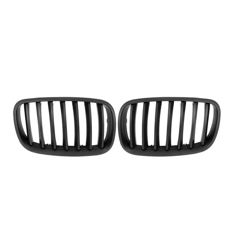 NEGRO Frontgrill, passend for E70 E71 X5 X6 2007–2014, sportlicher Ersatz-Haubengrill Frontstoßstangengitter(Matt black) von NEGRO